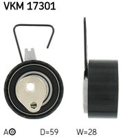 SKF VKM17301 - Código de motor: 18 K4F<br>Diámetro [mm]: 59<br>Ancho [mm]: 28<br>Accionamiento rodillo tensor: automático<br>