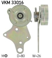 SKF VKM33016 - Lado de montaje: izquierda<br>Unidades accionadas: Compresor de climatización<br>Diámetro [mm]: 94<br>Ancho [mm]: 26<br>Accionamiento rodillo tensor: manual<br>