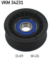 SKF VKM34231 - Diámetro [mm]: 73<br>Ancho [mm]: 29<br>Accionamiento rodillo tensor: mecánico<br>Número de fabricación: RRK-MZ-001<br>