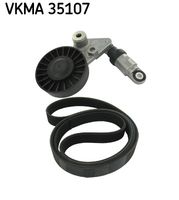 SKF VKMA35107 - Unidades accionadas: Alternador<br>Equipamiento de vehículo: para vehículos sin aire acondicionado<br>cant. correas: 1<br>Longitud [mm]: 1803<br>Número de nervaduras: 6<br>Rodillos incluidos: 2<br>