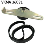 SKF VKMA36091 - Unidades accionadas: Alternador<br>Equipamiento de vehículo: para vehículos con climatizador<br>Longitud [mm]: 1820<br>Número de nervaduras: 6<br>