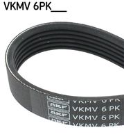 SKF VKMV6PK2506 - año construcción hasta: 09/2009<br>Unidades accionadas: Alternador<br>Longitud [mm]: 1513<br>Ancho [mm]: 21,36<br>Material de las correas: EPDM (Ethylen-Propylen-Dien-Caucho)<br>Color: negro<br>Número de nervaduras: 6<br>SVHC: No existen sustancias SVHC<br>