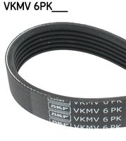 SKF VKMV6PK976 - Material: EPDM (Ethylen-Propylen-Dien-Caucho)<br>Ancho [mm]: 21,36<br>Número de nervaduras: 6<br>Longitud [mm]: 975<br>
