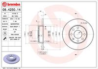 BREMBO 08425014 - Lado de montaje: Eje delantero<br>Clase de caja de cambios: Transmisión automática<br>Diámetro exterior [mm]: 236<br>Espesor de disco de frenos [mm]: 12,6<br>Espesor mínimo [mm]: 9,7<br>Altura [mm]: 41<br>corona de agujeros - Ø [mm]: 100<br>Tipo de disco de frenos: macizo<br>Diámetro de centrado [mm]: 60<br>Número de orificios: 4<br>Superficie: aceitado<br>Artículo complementario / información complementaria 2: con tornillos<br>cumple norma ECE: ECE-R90<br>Diámetro de taladro hasta [mm]: 14,4<br>