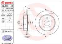 BREMBO 08A35111 - Disco de freno - PRIME LINE - UV Coated