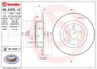 BREMBO 08A40311 - Disco de freno - PRIME LINE - UV Coated