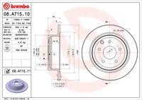 BREMBO 08A71511 - Disco de freno - PRIME LINE - UV Coated