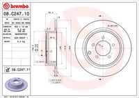 BREMBO 08C24711 - Disco de freno - PRIME LINE - UV Coated