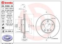 BREMBO 09539034 - Disco de freno - PRIME LINE