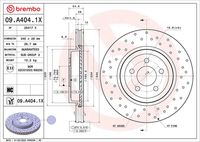 BREMBO 09A40411 - Disco de freno - PRIME LINE - UV Coated
