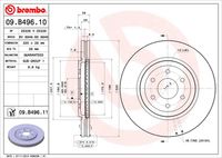 BREMBO 09B49611 - Disco de freno - PRIME LINE - UV Coated