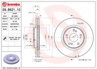 BREMBO 09B62110 - Disco de freno - PRIME LINE