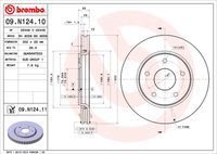 BREMBO 09N12410 - Disco de freno - PRIME LINE