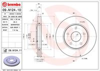 BREMBO 09.N124.11 - Disco de freno