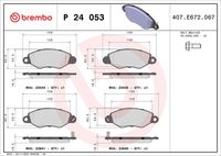 BREMBO P24053 - Juego de pastillas de freno - PRIME LINE