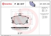 BREMBO P23017 - Juego de pastillas de freno - PRIME LINE