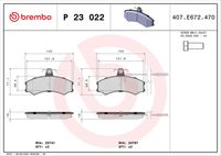 BREMBO P23022 - Juego de pastillas de freno - PRIME LINE