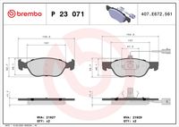 BREMBO P23071 - Juego de pastillas de freno - PRIME LINE