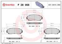 BREMBO P28068 - Juego de pastillas de freno - PRIME LINE