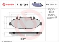 BREMBO P50050 - Juego de pastillas de freno - PRIME LINE