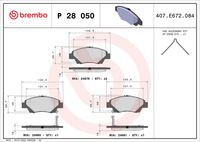 BREMBO P28050 - Juego de pastillas de freno - PRIME LINE