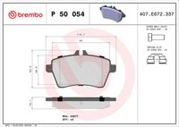 BREMBO P50054 - Juego de pastillas de freno - PRIME LINE