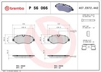 BREMBO P56066 - Juego de pastillas de freno - PRIME LINE