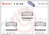 BREMBO P54012 - Juego de pastillas de freno - PRIME LINE