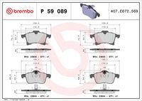 BREMBO P59089 - Juego de pastillas de freno - PRIME LINE