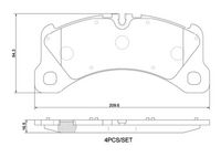 BREMBO P65033 - Lado de montaje: Eje delantero<br>Número de PR: 0J2<br>Número de PR: A8F<br>Número de PR: 1LR<br>Número de PR: 1LS<br>Ancho [mm]: 210<br>Espesor [mm]: 17<br>Altura [mm]: 94<br>Contacto avisador de desgaste: preparado para indicador desgaste<br>Artículo complementario/Información complementaria: sin accesorios<br>Sistema de frenos: Brembo<br>Artículo complementario / información complementaria 2: Chapa antichirridos<br>Frenos: no para discos de freno cerámica/carbono<br>Número de WVA: 25007<br>