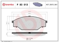 BREMBO P 83 013 - Juego de pastillas de freno