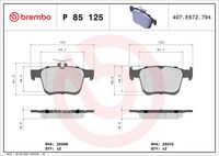 BREMBO P85125 - Juego de pastillas de freno - PRIME LINE