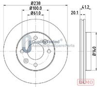 HELLA 8DD355101261 - Disco de freno - PRO