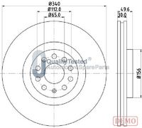 HELLA 8DD355129241 - Disco de freno - PRO High Carbon