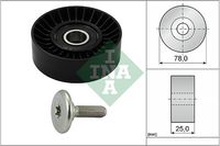 Schaeffler INA 532043910 - Ancho de la superficie de contacto de los rodillos [mm]: 25<br>Diámetro exterior [mm]: 78<br>Material: Plástico<br>Peso [kg]: 0,18<br>para OE N°: 5751.60<br>Artículo complementario / información complementaria 2: con tornillo<br>