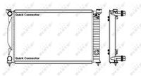 NRF 50543A - Clase de caja de cambios: semiautomática<br>Material: Aluminio<br>Calefacción / Refrigeración: para vehículos con radiador combinado agua/aceite<br>Longitud de red [mm]: 630<br>Ancho de red [mm]: 408<br>Profundidad de red [mm]: 26<br>Tipo radiador: Aletas refrigeración soldadas<br>