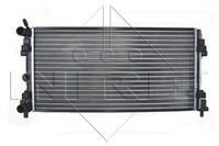 NRF 53024A - Equipamiento de vehículo: para vehículos con climatizador<br>Material: Aluminio<br>Longitud de red [mm]: 650<br>Ancho de red [mm]: 308<br>Profundidad de red [mm]: 26<br>Artículo complementario / información complementaria 2: con piezas de montaje<br>Tipo radiador: Aletas refrigeración soldadas<br>