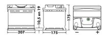 RIDEX 1S0033 - Talón de sujeción: B13<br>Tensión [V]: 12<br>Capacidad de la batería [Ah]: 44<br>Esquema de bornes: 0<br>Longitud [mm]: 210<br>Ancho [mm]: 175<br>Peso [kg]: 11,65<br>Altura de construcción [mm]: 175<br>Tipo de polos terminales: 1<br>Gama de medición (corriente de prueba en frío SAE) de [A]: 360<br>Talón de sujeción: B13<br>