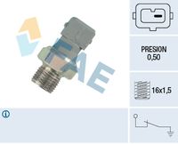 FAE 12460 - Presión [bar]: 0,5<br>Medida de rosca: M16 x 1,5<br>Número de enchufes de contacto: 1<br>Nº de información técnica: circuit N.C.<br>