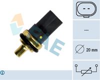 FAE 33784 - Lado de montaje: detrás del radiador<br>Lado de montaje: Bomba combustible a filtro<br>Medida de rosca: M12x1,5 mm<br>Tipo de sensor: NTC<br>Número de enchufes de contacto: 2<br>Forma del enchufe: oval<br>Color de conector: negro<br>Peso [kg]: 0,01<br>Garantía: 3 años de garantía<br>