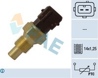 FAE 33792 - Código de motor: D8B<br>Color: gris<br>Temperatura de alarma [°C]: 120<br>Medida de rosca: M14x1,25<br>Ancho de llave: 20<br>