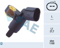 FAE 78020 - Número de enchufes de contacto: 2<br>Lado de montaje: Eje trasero<br>Artículo complementario / información complementaria 2: sin cable<br>Tipo de sensor: inductivo<br>