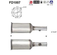 AS FD1007 - Filtro hollín/partículas, sistema escape
