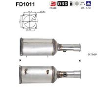 AS FD1011 - Filtro hollín/partículas, sistema escape