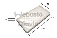 SWAG 60923717 - Tipo de filtro: Filtro antipolen<br>Longitud [mm]: 329<br>Ancho [mm]: 168<br>Altura [mm]: 30<br>Material: Plástico<br>Calidad: GENUINE<br>