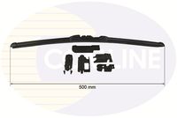 COMLINE CFWB500 - Lado de montaje: Lado de pasajero<br>Longitud [mm]: 400<br>Unidad de cantidad: Pieza<br>Tipo de escobilla: Escobilla con hoja plana<br>