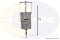 COMLINE EFF103 - Altura [mm]: 194<br>Peso [kg]: 0,38<br>Diámetro exterior [mm]: 87<br>Tipo de filtro: Filtro de tubería<br>Ø entrada [mm]: 8<br>Ø salida [mm]: 8<br>