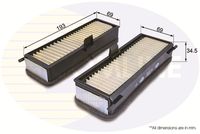 COMLINE EKF281 - año construcción desde: 04/2004<br>Longitud [mm]: 405<br>Ancho [mm]: 164<br>Altura [mm]: 32<br>Tipo de filtro: Filtro de carbón activado<br>Versión básica (art. n.º): EKF251<br>