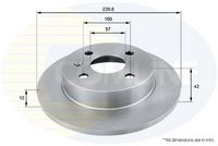 COMLINE ADC1106 - Lado de montaje: Eje delantero<br>Tipo de disco de frenos: ventilación interna<br>Tipo de disco de frenos: ranurado<br>Espesor de disco de frenos [mm]: 25<br>Número de orificios: 5<br>Altura [mm]: 42<br>Diámetro de centrado [mm]: 70<br>Diámetro exterior [mm]: 308<br>Superficie: revestido<br>Espesor mínimo [mm]: 22<br>Par apriete [Nm]: 110<br>