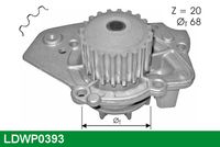LUCAS LDWP0393 - Código de motor: D9B (XUD9A/U)<br>para OE N°: 1201A8<br>Material rotor de la bomba: Aluminio<br>